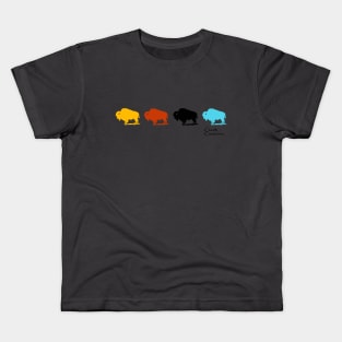 Colorful Bison Kids T-Shirt